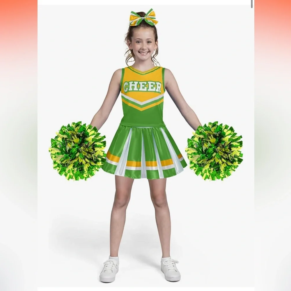 Spooktacular Creations Girl Cheerleader Costume Cute Cheer Uniform Outfit Size M